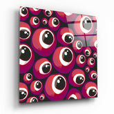 Red Evil Eye Beads Glass Wall Art.